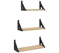 vidaXL Ensemble d'étagères murales 3 pcs 836319 – Flottantes en bois d'ingénierie Chêne Sonoma