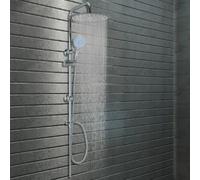 vidaXL Ensemble de douche à double pommeau avec douchette à main en acier inoxydable