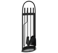 vidaXL Ensemble d'ustensiles de cheminée 5 pièces 23 x 15 x 66 cm Acier