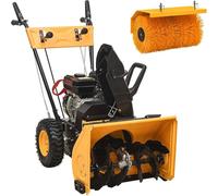 vidaXL Ensemble fraise à neige et balayeuse 4 en 1 à essence 6,5 CV