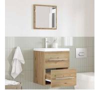 vidaXL Meuble de salle de bain Chêne Artisan mural 41 x 38,5 x 48 cm bois d'ingénierie marron