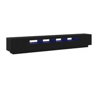 vidaXL Meuble TV 3 pièces Chêne noir avec LED 260x35x40 cm en bois d'ingénierie