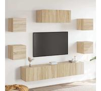 vidaXL Ensemble Meuble TV 7 pcs - Chêne sonoma