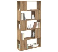 Meuble TV mural minimaliste - vidaXL - 80x24x156 cm - Marron - Bois d'ingénierie - 4 étagères - Style urbain