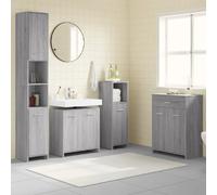 VIDAXL Ensemble meubles bain 4 pcs - Sonoma gris