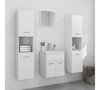 vidaXL Ensemble Meubles salle de bain - Blanc