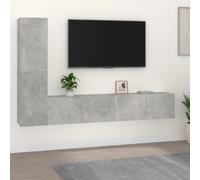 vidaXL Ensemble Meubles TV 4 pcs Gris Béton