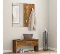 vidaXL Ensemble mobilier couloir - Chêne fumé