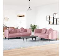 vidaXL Ensemble rose velours