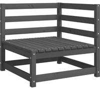 vidaXL Ensemble salon de jardin 2 pièces avec coussins Gris Pin massif