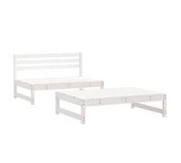 vidaXL Ensemble salon de jardin 2 pièces blanc pin massif