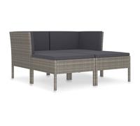 Salon de jardin resine tressee gris 4 pieces x 69 x 69 4 personnes