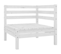 vidaXL Ensemble salon de jardin 4 pièces pin massif blanc 4 personnes 63,5 x 62,5 cm