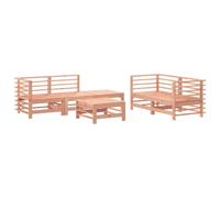 vidaXL - Ensemble salon de jardin 6 pièces Douglas - Bois massif canapé avec repose-pied, table basse