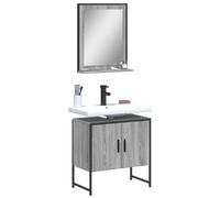 vidaXL Ensemble d'armoires de salle de bain 2 pcs sonoma gris
