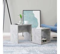 vidaXL Ensemble table basse Gigogne Gris