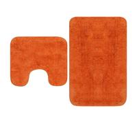 vidaXL Ensemble Tapis de salle de bain 2 pcs - Orange