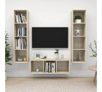 Vidaxl Ensemble De Meubles Tv 3 Pcs Chêne Sonoma Bois D'ingénierie