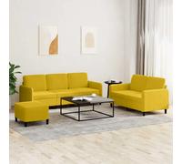 Ensemble de canapés 3 pcs jaune velours Jaune G