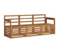 vidaXL Ensembles de canapés 3 pcs Naturel Bois d'Acacia Massif