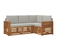 vidaXL Ensembles de canapés avec coussin 4 pcs Gris Naturel et Clair