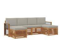 vidaXL Ensembles de canapés avec coussin 6 pcs Gris Naturel et Clair