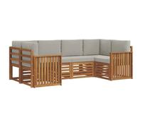 vidaXL Ensembles de canapés avec coussin 6 pcs Gris Naturel et Clair