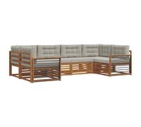 vidaXL Ensembles de canapés avec coussin 6 pcs Gris Naturel et Clair