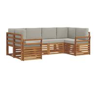 vidaXL Ensembles de canapés avec coussin 6 pcs Gris Naturel et Clair