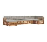 vidaXL Ensembles de canapés avec coussin 7 pcs Gris Naturel et Clair
