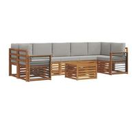 vidaXL Ensembles de canapés avec coussin 8 pcs Gris Naturel et Clair