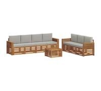 vidaXL Ensembles de canapés avec coussin 8 pcs Gris Naturel et Clair