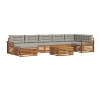 vidaXL Ensembles de canapés avec coussin 8 pcs Gris Naturel et Clair