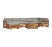 vidaXL Ensembles de canapés avec coussin 8 pcs Gris Naturel et Clair