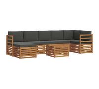 vidaXL Ensembles de canapés avec coussin 8 pcs Naturel et Anthracite