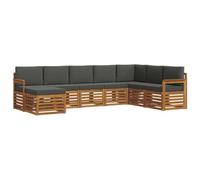 vidaXL Ensembles de canapés avec coussin 8 pcs Naturel et Anthracite
