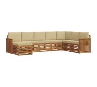 vidaXL Ensembles de canapés avec coussin 8 pcs Naturel et Beige