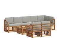 vidaXL Ensembles de canapés avec coussin 9 pcs Gris Naturel et Clair