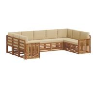 vidaXL Ensembles de canapés avec coussin 9 pcs Naturel et Beige