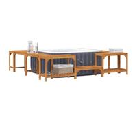 vidaXL Entourage de Bain à remous Bois d'Acacia Massif Marron