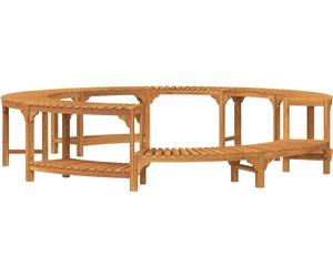 vidaXL Entourage de bain à remous brun Ø275 x 55,5 cm bois massif acacia