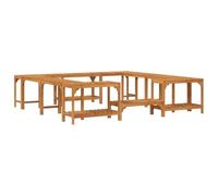 vidaXL Entourage de Bain à remous Marron 230 x 230 cm, Bain à remous élégant, Moderne Tout Autour, résistant aux intempéries, Solide, pour l'extérieur, Coin détente