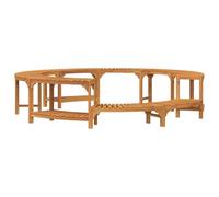 vidaXL Entourage de bain à remous brun Ø255 x 55,5 cm bois massif acacia