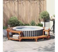 vidaXL Entourage de bain à remous brun Ø275 x 55,5 cm bois massif acacia