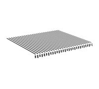 Vidaxl Ersatztuch für awning 4x3,5 m Anthrazit -geläutet und weiß