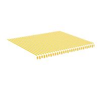 Vidaxl Ersatztuch für awning 4x3,5 m gelb und weiß