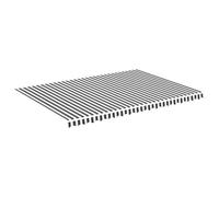 Vidaxl Ersatztuch für awning 5x3,5 m Anthrazit -geläutet und weiß