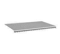 Vidaxl Ersatztuch für awning 6x3,5 m Anthrazit -geläutet und weiß