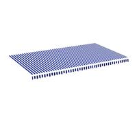 Vidaxl Ersatztuch für awning 6x3,5 m blau und weiß