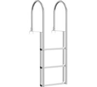 vidaXL Escabeau de quai 3 marches argent 45 x 11,5 x 134 cm Aluminium
